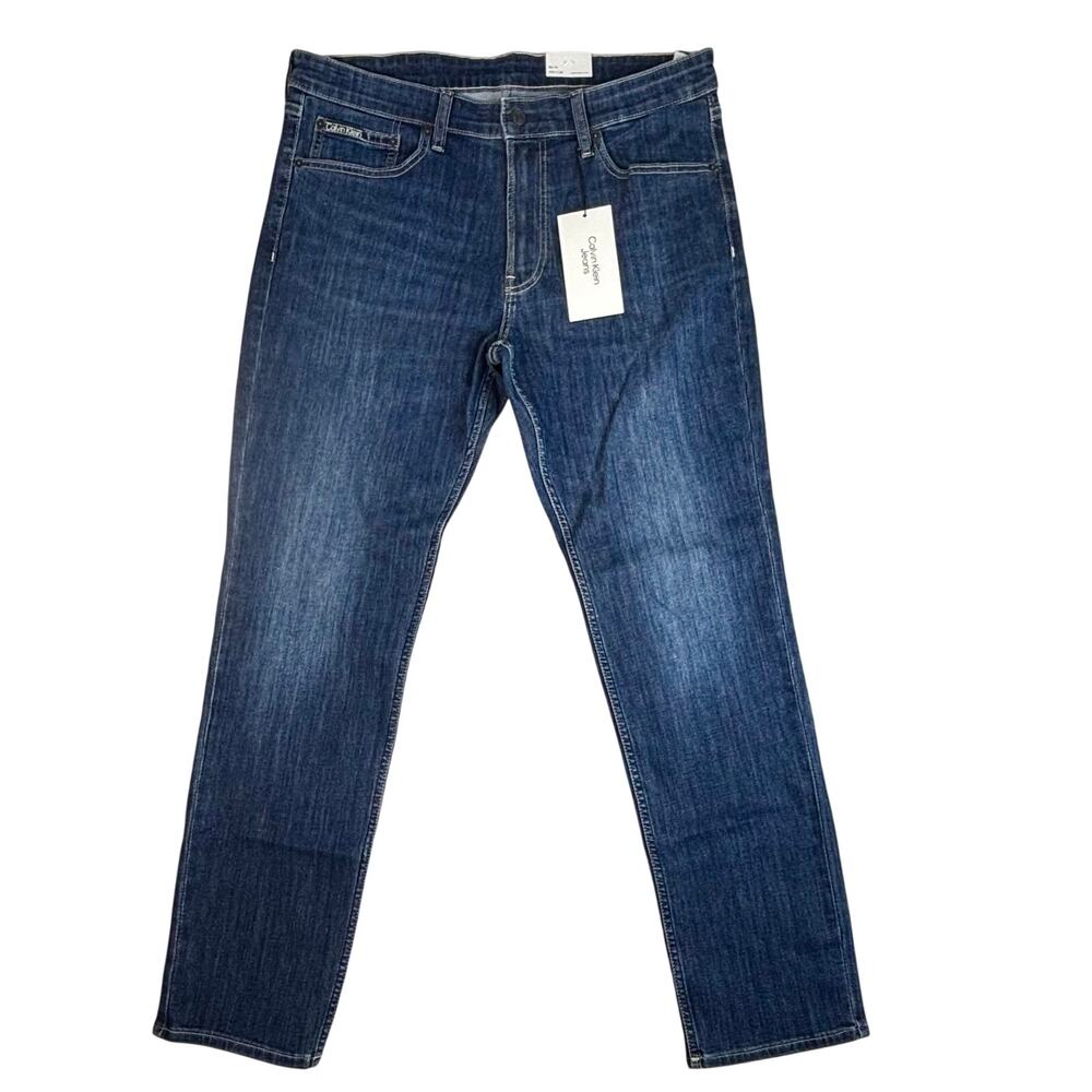 CALVIN KLEIN Men's Slim Fit Medium Wash Jeans W36 L32 NWT Retail $79.50